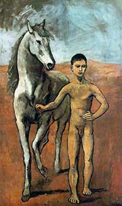 Мальчик, ведущий лошадь